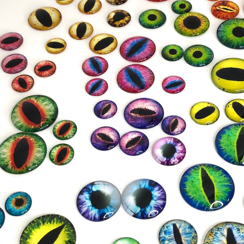 Glass Eyes, Doll Eyes, Animal Eyes, Cat Eyes, Realistic Eyes, Taxidermy Eyes NEW